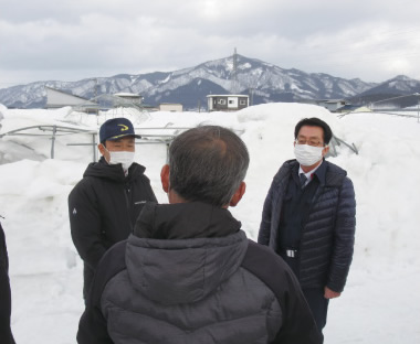 豪風雪による農業被害について、農林水産委員会にて現地を調査